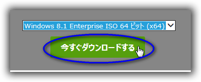 Microsoft Windows 8.1 Enterprise 90日間 評価版をダウンロード